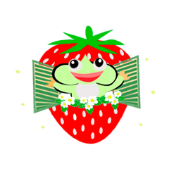 春のケロタン　イチゴのごあいさつ！