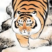 Tiger Going Down the Mountain