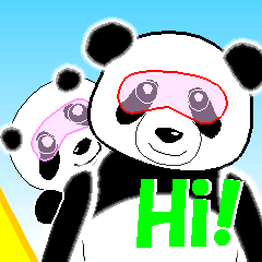 Let's support sports!Animated panda 1