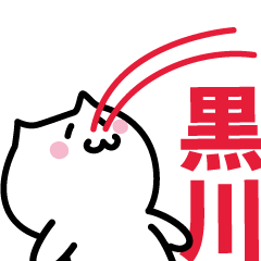 LAST NAME Sticker KUROKAWA !!!