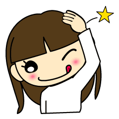 長い髪のお茶目な女の子 Line スタンプ Line Store