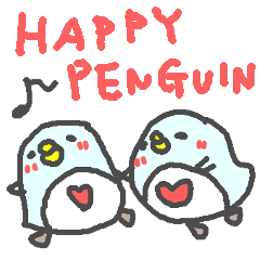 English happy penguin sticker2
