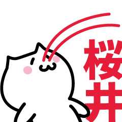 LAST NAME Sticker SAKURAI !!!