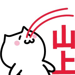 LAST NAME Sticker YAMAGAMI !!!