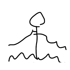 やべーやつな棒人間スタンプ