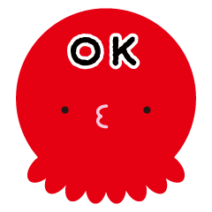 Cute octopus simple sticker