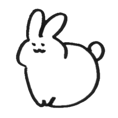 hand-drawn rabbit(simple)