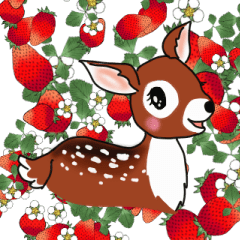 Easy-to-use fawn greeting sticker