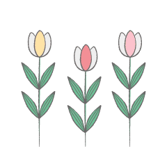 Flower Tulip Line Stickers Line Store
