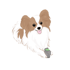 lovely Papillon dog stickers2