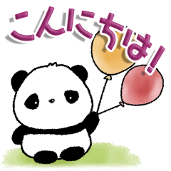 Cute healing panda sticker