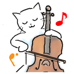 cats playing cellos