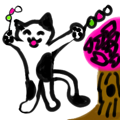 spring cat's sticker