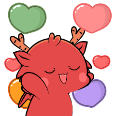 Little Red Dragon : Pop-up stickers