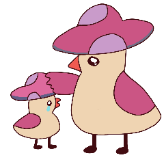Small mushroom chick