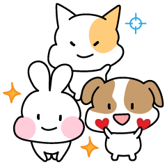 Three animal stickers.