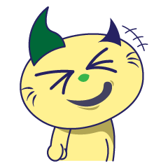 Cute Devil Cat Sticker 04