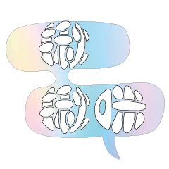 iridescent shiny dialog conversation115