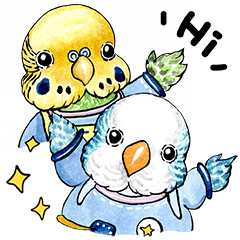 ParrotDaylife_Monk&Parakeet Sticker