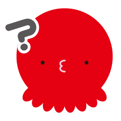 可愛的紅色章魚貼紙