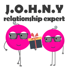 JOHNY - relationship expert MINI STICKER