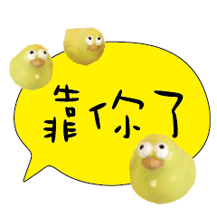 可愛鳥雞鴨卡通常用大字對話103