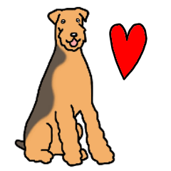 Dog stamp Airedale Terrier
