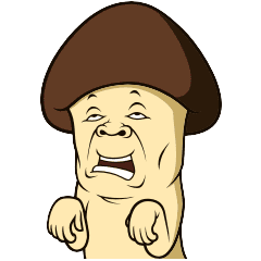 Mushroom Family Funny Stiker Line Line Store