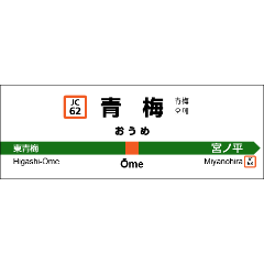 Station Name Label Of Ome Itsukaichi