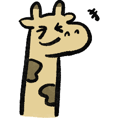 A-ming is a giraffe (LINE)