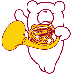 The bear "UGOKUMA" He plays a Horn.2
