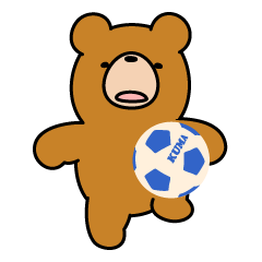 クマの日常。サッカー楽しんでます。