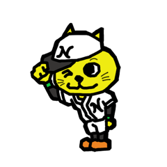 Yellow cat baseball players ver.