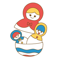 For daily use of Matryoshka doll sticker