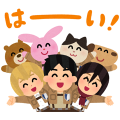 Attack on Titan × Irasutoya Stickers