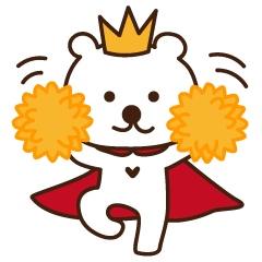 Cute king bear