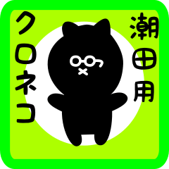 black cat sticker for shiota