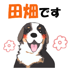 田畑さんが使う名前スタンプ・子犬イラスト