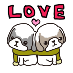 Love Love Shih Tzu stickers