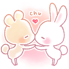 Rabbit &Bear's love Sticker Rabbit ver.2
