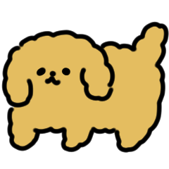 Moving poodle Sticker
