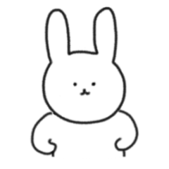 Poker face rabbit sticker