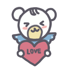 Baby bear sticker