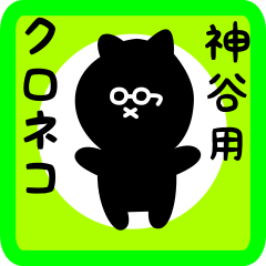 black cat sticker for kamiya