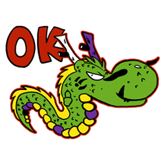 Rock zodiac sticker  (dragon version)