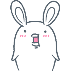 funny rabbit stamp