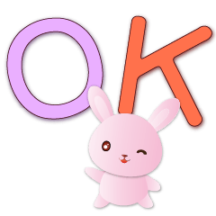 Cute pink rabbit-big font practical - LINE スタンプ | LINE STORE