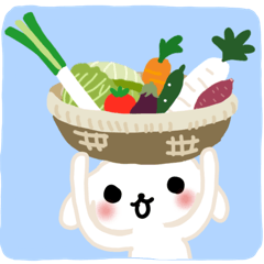 Vegetable Shiro Wanko-chan Sticker
