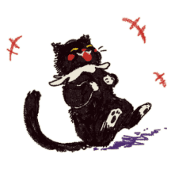 Pierrot crayon Cat - additional version