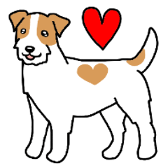 Dog Stamp Jack Russell Terrier (Wire)